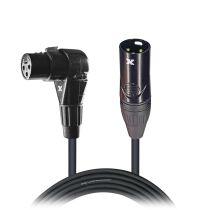 Prox PRXCXLR05FRX50 50PCS 5' Ft High Performance Right-angle XLR-F to XLR-M Audio Balanced Cable