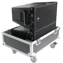 Prox PRXRCFHDL10AX2W Fits 2x RCF HDL 10-A Line Array Speakers Flight Case with 4 inch Wheels