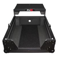 Prox PRXSDJMS9LTBL Flight Case for Pioneer DJM-S9 &amp; DJM-S7 Mixer with Sliding Laptop Shelf | Black on Black