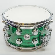DW Top Edge Snare Drum - 8 X 14 inch - Emerald Onyx with Gold Hardware