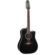 Takamine EF381SC 12 String Black with semi hard case 