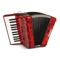Hohner 48 Bass Entry Level Piano Accordion, pearl red  