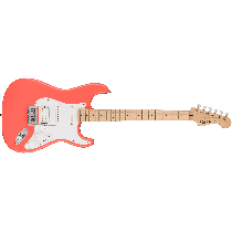 Squier Squier Sonic® Stratocaster® HSS, Maple Fingerboard, White Pickguard, Tahitian Coral