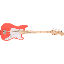 Squier Squier Sonic® Bronco™ Bass, Maple Fingerboard, White Pickguard, Tahitian Coral