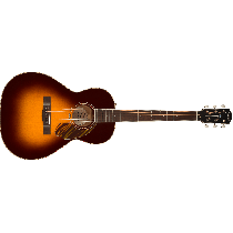 Fender PS-220E Parlor, Ovangkol Fingerboard, 3-Color Vintage Sunburst