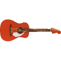 Fender Malibu Player, Walnut Fingerboard, White Pickguard, Fiesta Red