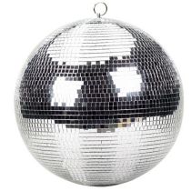 Prox PRMB16 16" inch Mirror Disco Ball Bright Silver Reflective Indoor DJ Sphere with Hanging Ring for Lighting