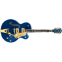 Gretsch G6120TG Players Edition Nashville® Hollow Body with String-Thru Bigsby® and Gold Hardware, Ebony Fingerboard, Azure Metallic