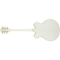 Gretsch G6609TG Players Edition Broadkaster® Center Block Double-Cut with String-Thru Bigsby® and Gold Hardware, USA Full'Tron™ Pickups, Vintage White