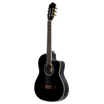 Family Series Pro Solid Top Thinline Acoustic-Electric Nylon Classical Guitar w/ Bag