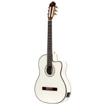 Family Series Pro Solid Top Thinline Acoustic-Electric Nylon Classical Guitar w/ Bag RCE145WH