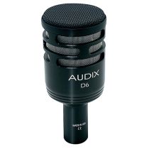 Audix D-6 Sub Impulse Kick Microphone

Provides huge kick drum sound. Ground shaking low end combined with exceptional clarity and attack. The D6 is used for stage, studio and broadcast applications. Designed with a cardioid pickup pattern for isolation