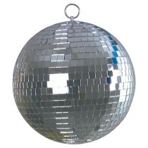Prox PRMB8 8" inch Mirror Disco Ball Bright Silver Reflective Indoor DJ Sphere with Hanging Ring for Lighting