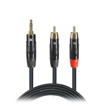 Prox PRXCCMR15X10 10PCS 15' Ft High Performance 3.5mm 1/8â€ Mini TRS to Dual RCA-M Unbalanced Y-Cable