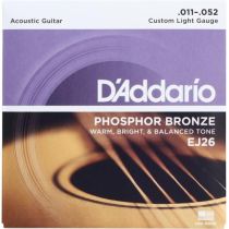 D'Addario EJ26 Phosphor Bronze Custom Light Acoustic Strings .011-.052