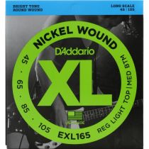 D'Addario EXL165 Regular Light Top/Medium Bottom Nickel Wound Long Scale Bass Strings .045-.105