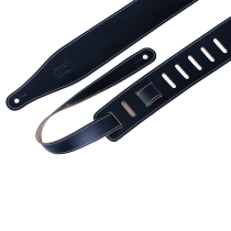 Levy's 2 1/2" Wide Black Genuine Leather Guitar Strap.