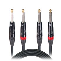 Prox PRXCDP03X10 10PCS 3' Ft. High Performance 1/4â€ TS Male to Dual 1/4â€ TS Male Unbalanced Audio Cable