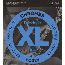 D'Addario ECG25 Chromes Flatwound Electric Strings .012-.052 Light