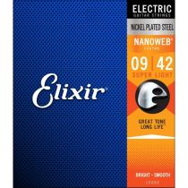 Elixir Strings 12002 Nanoweb Electric Guitar Strings .009-.042 Super Light