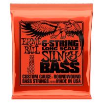 Ernie Ball P02838 6-String Long Scale Slinky Nickel Wound Electric Bass Strings .032-.130