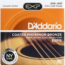 D'Addario EXP15 Coated Phosphor Bronze Extra Light Acoustic Strings .010-.047
