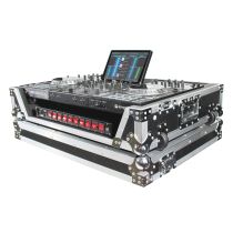 Prox PRXSPRIME4W ATA Flight Case For Denon PRIME 4 DJ Controller with 1U Rack Space and Wheels