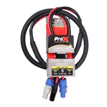 Prox PRXCPWC14XLR06X10 10PCS 6' Ft Dual 14AWG Powerkon to Dual XLR Combo Link Jumper Cable