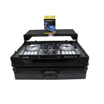 Prox PRXSDDJSR2LTBLLED ATA Flight Case For Pioneer DDJ-SR2 DJ Controller with Laptop Shelf and LED  - Black