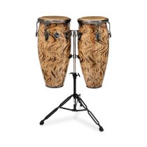 LP Aspire 10-inch and 11-inch Conga Set with Double Stand - Havana Café LPA646-HC