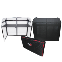 Prox PRXFMESAMK2 Mesa MK2 DJ Facade Table Station Includes White & Black Scrims and Padded Carry Bag