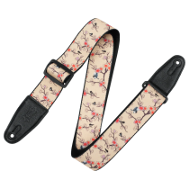 Levy's Polyester Guitar Strap - Cherry Trees & Birds