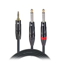 Prox PRXCMYP03 3 Ft. Unbalanced 3.5mm. Mini-TRS to Dual TS-M High Performance Audio Y Cable