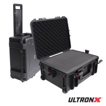 Prox PRXM1102HW UltronX MEDIUM Water Resistant ABS Molded Portable Storage Case for Audio Camera Tactical includes cut pluck foam - 14x19x7.5