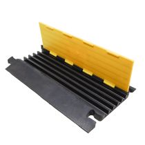 Prox PRXCP5CHMK2 5-Channel Rubber Cable Protector Ramp Speed Bump Cover Indoor Outdoor â€“ Supports up to 60 Tons
