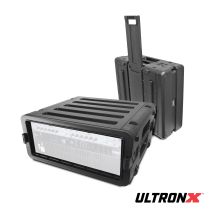 Prox PRXM4UHW UltronX 4U Rack Air Tight Water Sealed ABS Case with Retractable Pull Out Handle and Wheels
