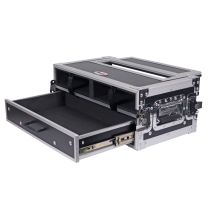 Prox PRXS2WM2DR Wireless Microphone ATA Flight Case Supports up to (2) Wireless Mic Receiver Systems Includes 2U Utility Storage Drawer