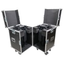 Prox PRXSMH275X2W ATA Flight Style Road Case for (2) Moving Head Lighting Fixtures with (6) 4 inch Casters