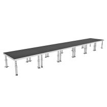 Prox PRXSU24X4PKG StageOne 24' x 4' Ft. Portable Stage Package - Includes 6x Decks with Telescoping 16-22" Adjustable legs