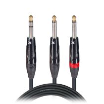 Prox PRXCSYP03 3 Ft. Unbalanced TRS-M Stereo to Dual TS-M High Performance Audio Y Cable