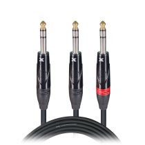 Prox PRXCSYS03 3 Ft. 1/4" TRS-M to Dual 1/4" TRS-M High Performance Audio Cable