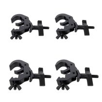 Prox PRTC12HBLKX4 Set of 4 Aluminum Self-Locking M10 Clamp with Big Wing Knob for 2" Truss Tube Capacity 330 lbs. Black Finish