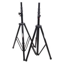 Prox PRTSS82P Set/2 Pro Air Speaker stand in Black w/ Carry Bags