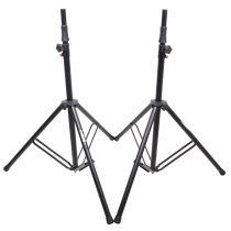Prox PRTSS82P Set/2 Pro Air Speaker stand in Black w/ Carry Bags