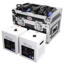 Prox PRXBLITZZFXX2 BlitzzFX Set of two Cold Spark Machines with White Covers and Case