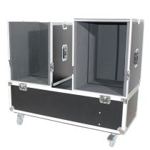 Prox PRXEVO1250X2W ATA Flight Case for 2x RCF EVOX12 or EV Evolve 50 Compact Arrays Fits Two Speakers and Subwoofers