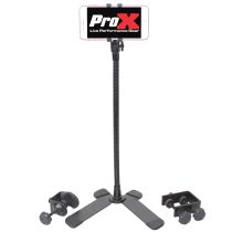 Prox PRXMOBICP18 Mobi Buddy Hands Free Mobile Device Clip Kit DJ Cellphone holder Selfie Stick Table Stand Tripod Clamp and Case