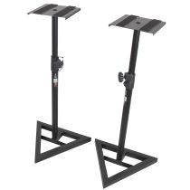 Prox PRXMS12 Pair of Studio Monitor Stands Speaker Platform Telescoping Height Adjustment W-Rubberized Platform and Wide Base