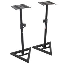 Prox PRXMS12 Pair of Studio Monitor Stands Speaker Platform Telescoping Height Adjustment W-Rubberized Platform and Wide Base