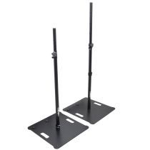 Prox PRXPOLARISBLX2 POLARIS Portable Speaker and Lighting Dual Stand Kit  with Base Plate, Adjustable Pole, and Carry Bags -  Black Finish